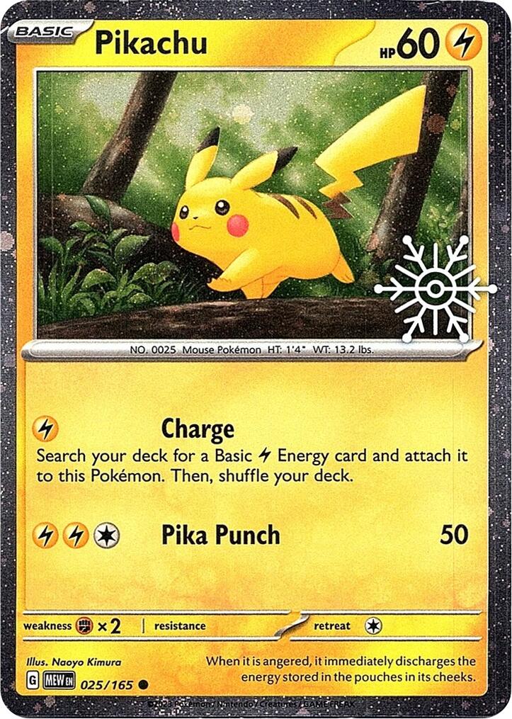 Pikachu (025/165) (Holoiday Calendar) [Miscellaneous Cards] | The Time Vault CA