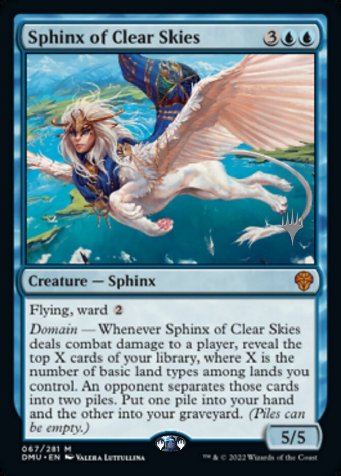 Sphinx of Clear Skies (Promo Pack) [Dominaria United Promos] | The Time Vault CA