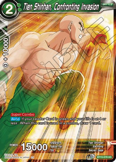 Tien Shinhan, Confronting Invasion (BT15-078) [Saiyan Showdown] | The Time Vault CA