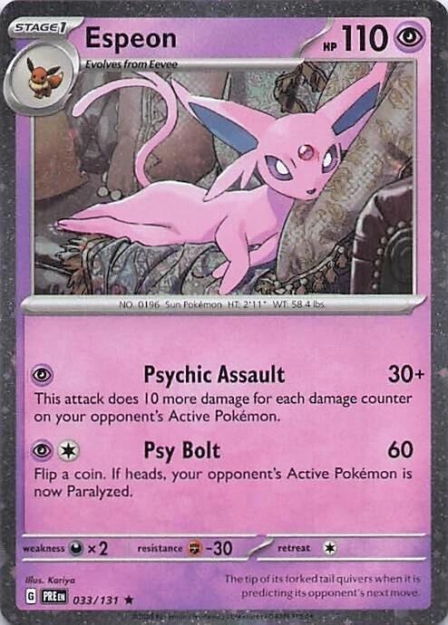 Espeon (033/131) (Cosmos Holo) [Miscellaneous Cards] | The Time Vault CA