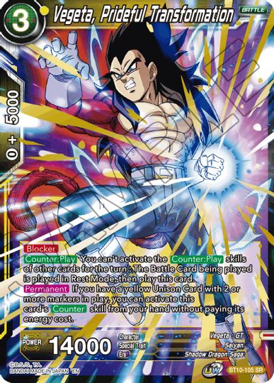 Vegeta, Prideful Transformation (Event Pack 08) (BT10-105) [Tournament Promotion Cards] | The Time Vault CA