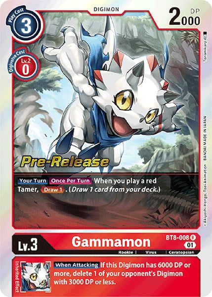 Gammamon [BT8-008] [New Awakening Pre-Release Cards] | The Time Vault CA