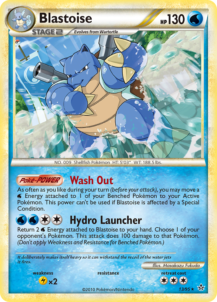 Blastoise (13/95) [HeartGold & SoulSilver: Unleashed] | The Time Vault CA