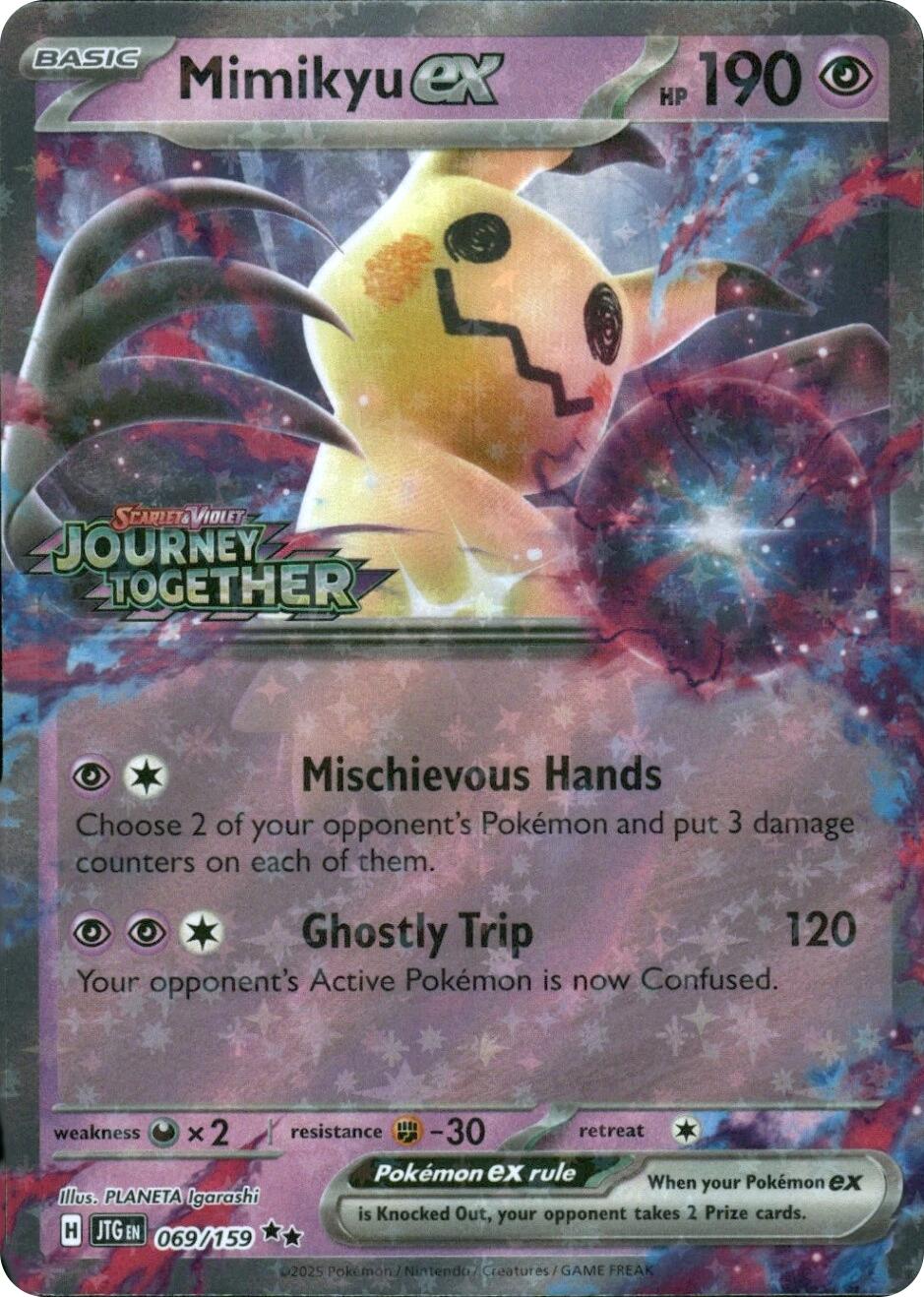 Mimikyu ex (069/159) (Journey Together Stamped) [Miscellaneous Cards] | The Time Vault CA