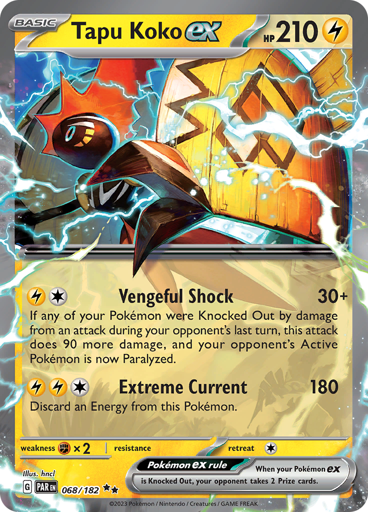 Tapu Koko ex (068/182) [Scarlet & Violet: Paradox Rift] | The Time Vault CA