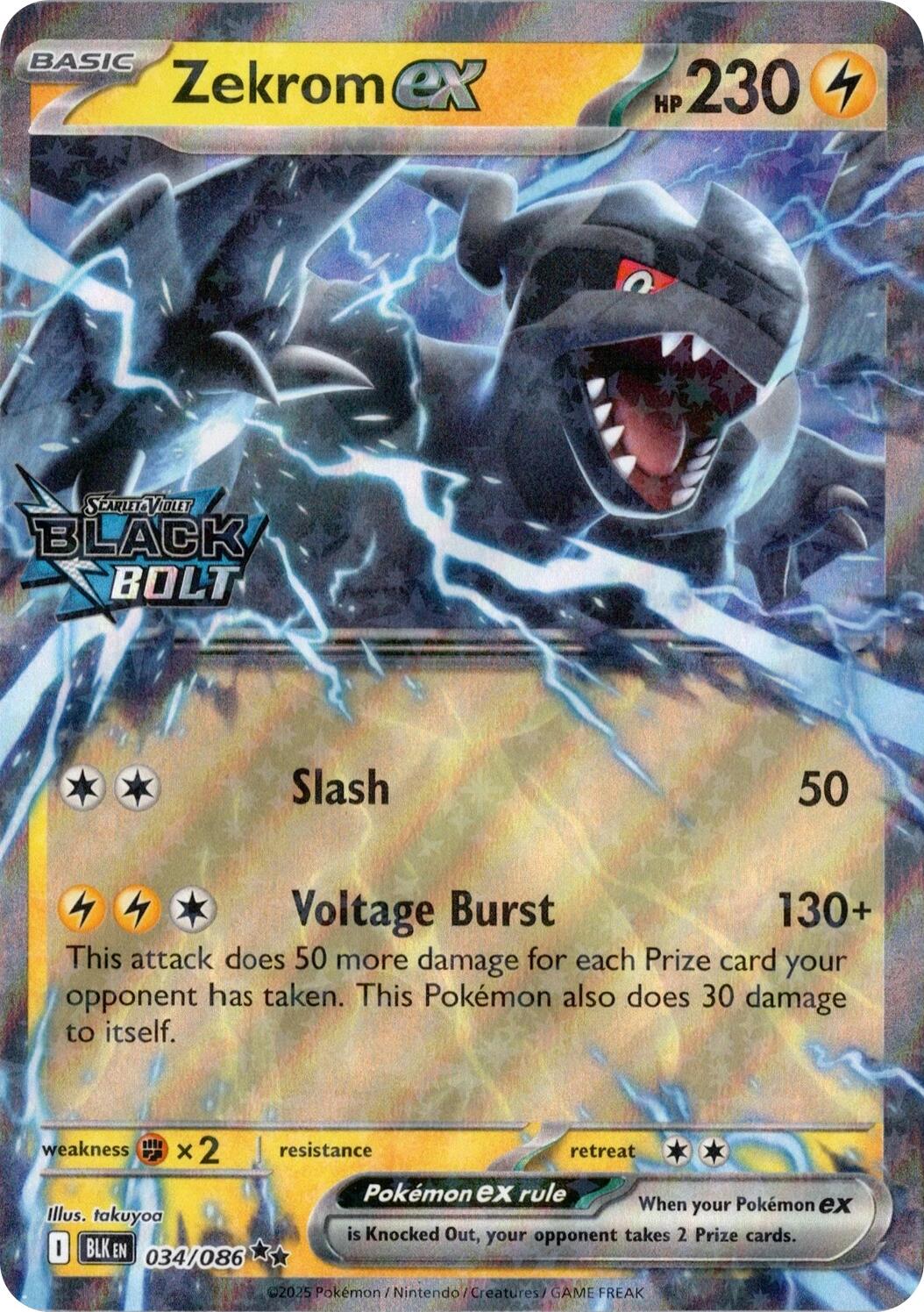 Zekrom ex (034/086) (Black Bolt Stamped) [Miscellaneous Cards] | The Time Vault CA