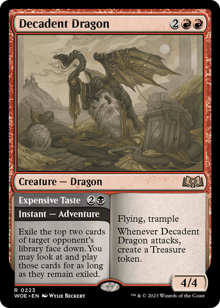 Decadent Dragon // Expensive Taste [Wilds of Eldraine] | The Time Vault CA