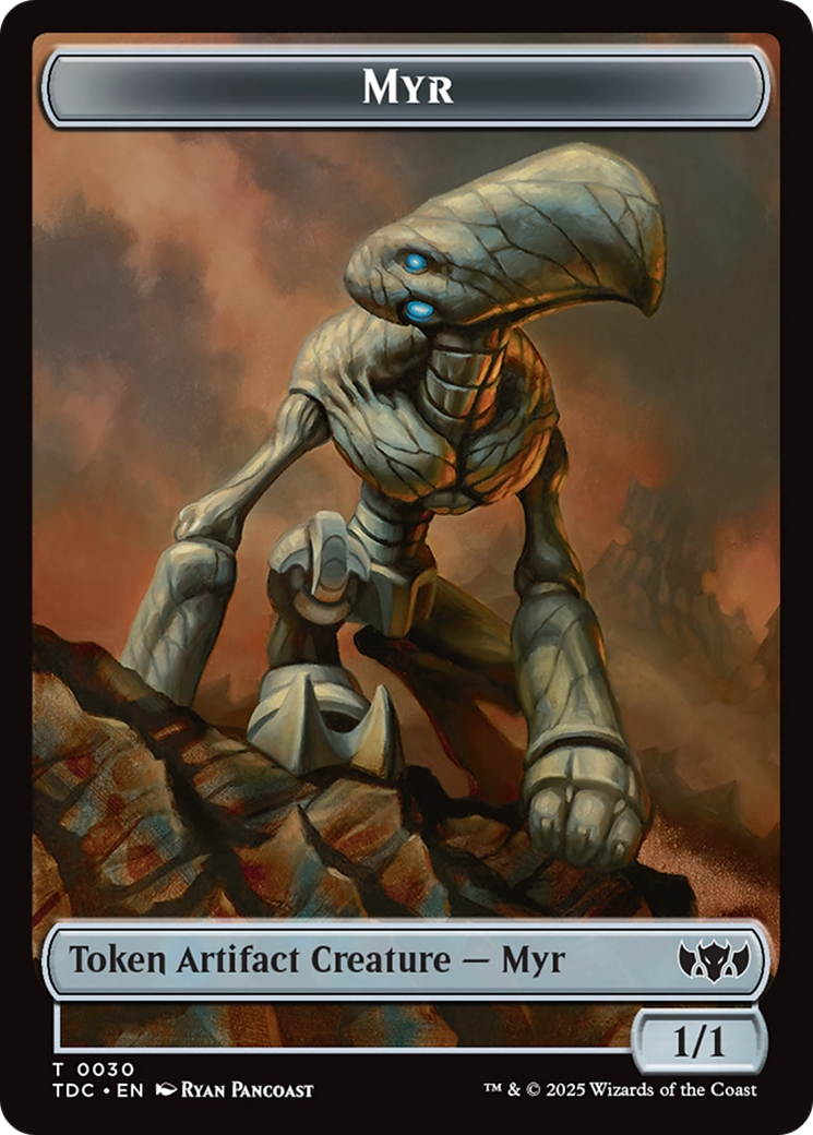 Snake // Myr Double-Sided Token [Tarkir: Dragonstorm Commander Tokens] | The Time Vault CA