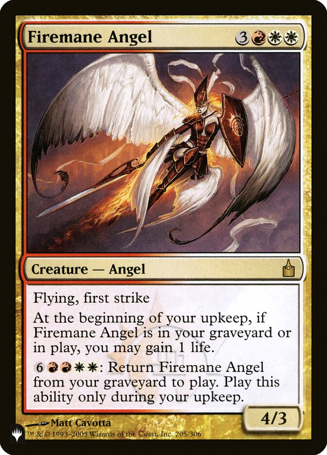 Firemane Angel [The List] | The Time Vault CA