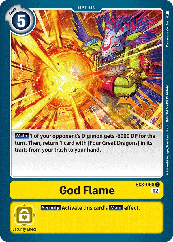 God Flame [EX3-068] [Draconic Roar] | The Time Vault CA