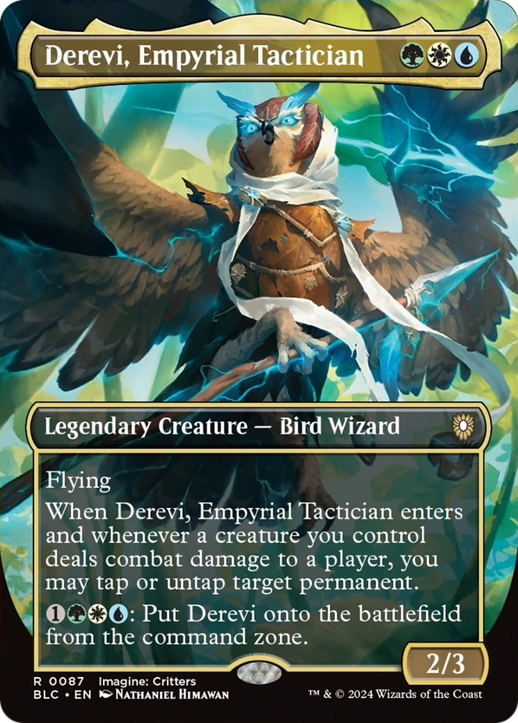 Derevi, Empyrial Tactician (Borderless) [Bloomburrow Commander] | The Time Vault CA