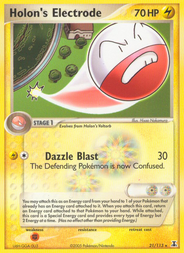 Holon's Electrode (21/113) [EX: Delta Species] | The Time Vault CA