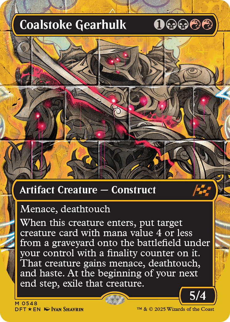 Coalstoke Gearhulk (Borderless) (First-Place Foil) [Aetherdrift] | The Time Vault CA