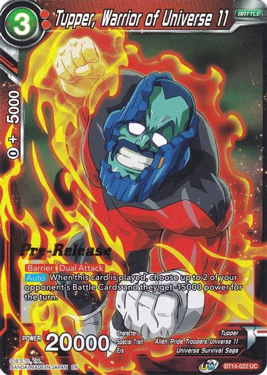 Tupper, Warrior of Universe 11 (BT14-022) [Cross Spirits Prerelease Promos] | The Time Vault CA