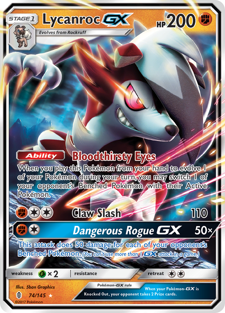 Lycanroc GX (74/145) [Sun & Moon: Guardians Rising] | The Time Vault CA