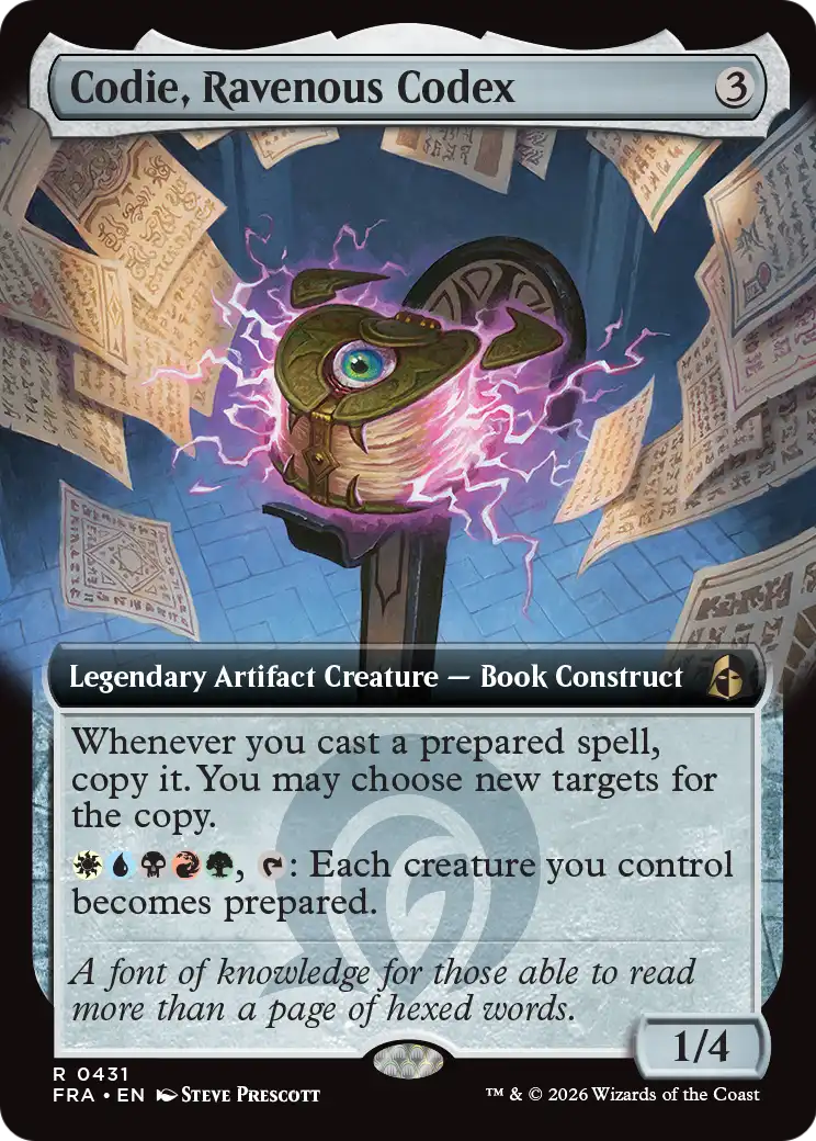 Codie, Ravenous Codex (Extended Art) [Reality Fracture] | The Time Vault CA