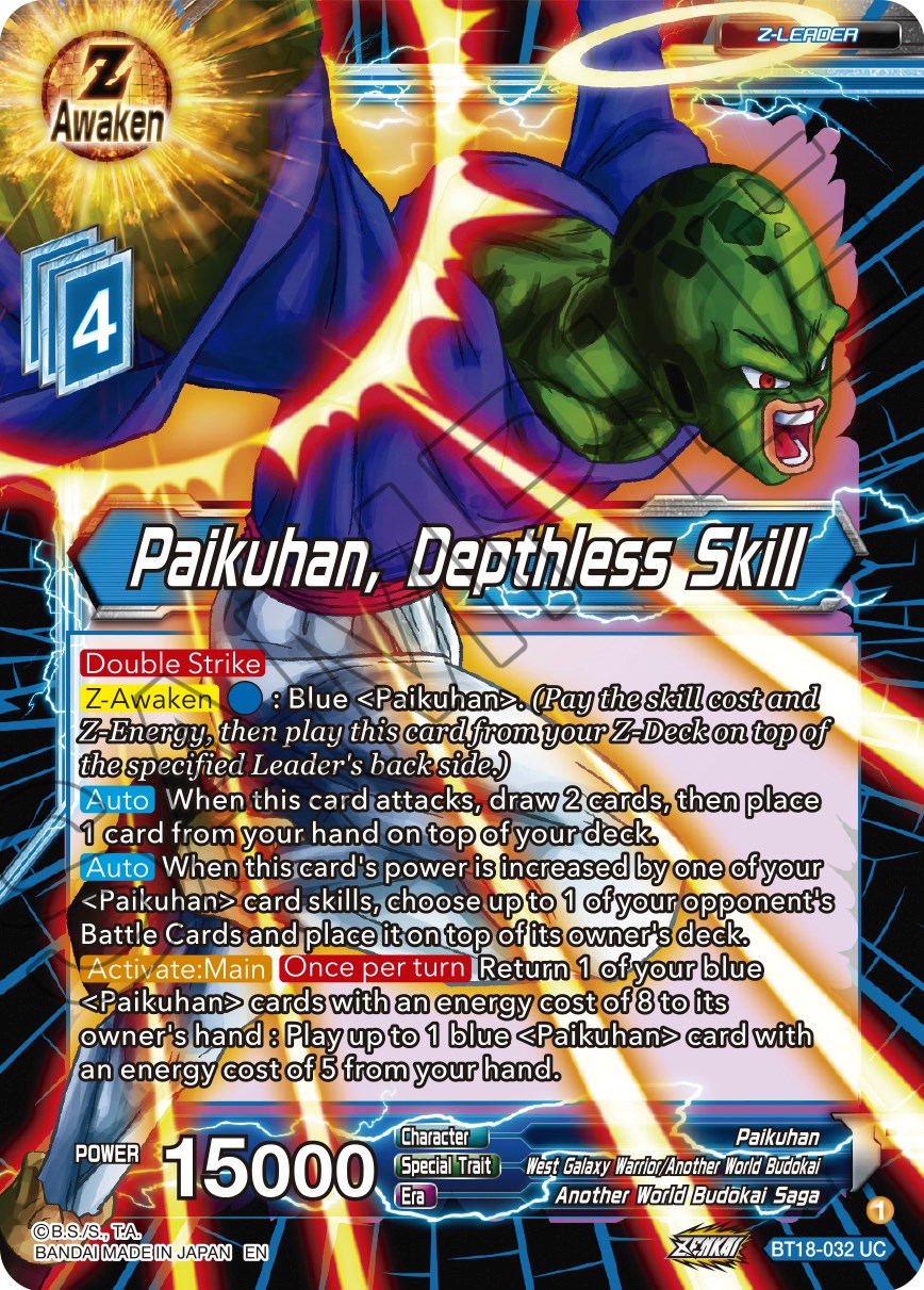 Paikuhan, Depthless Skill (BT18-032) [Dawn of the Z-Legends] | The Time Vault CA