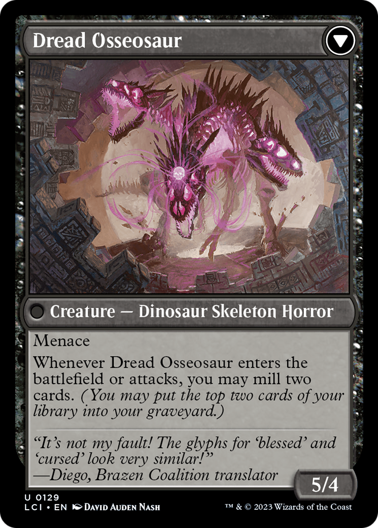 Visage of Dread // Dread Osseosaur [The Lost Caverns of Ixalan] | The Time Vault CA