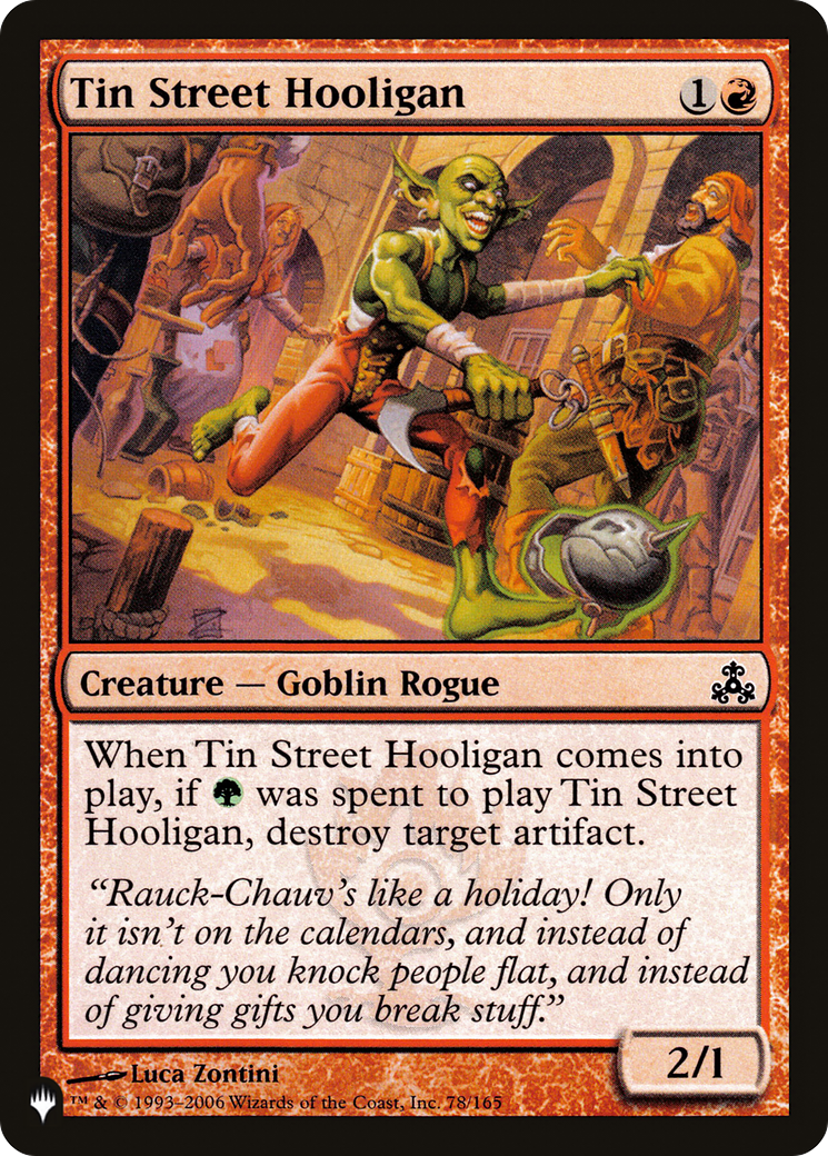 Tin Street Hooligan [The List] | The Time Vault CA