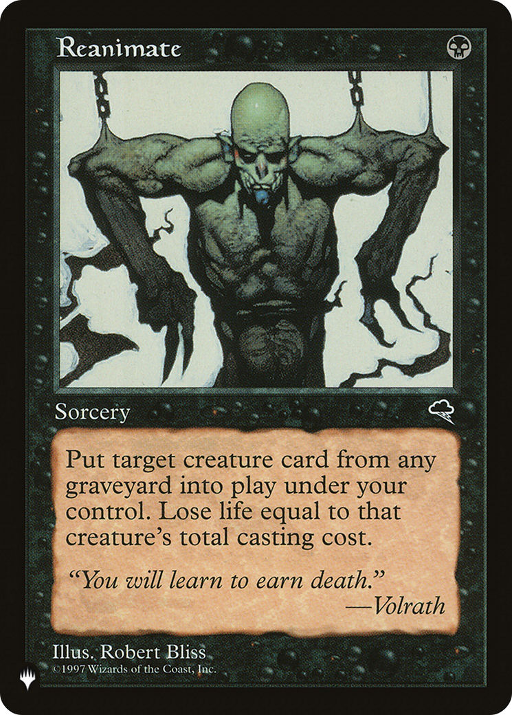 Reanimate [The List] | The Time Vault CA