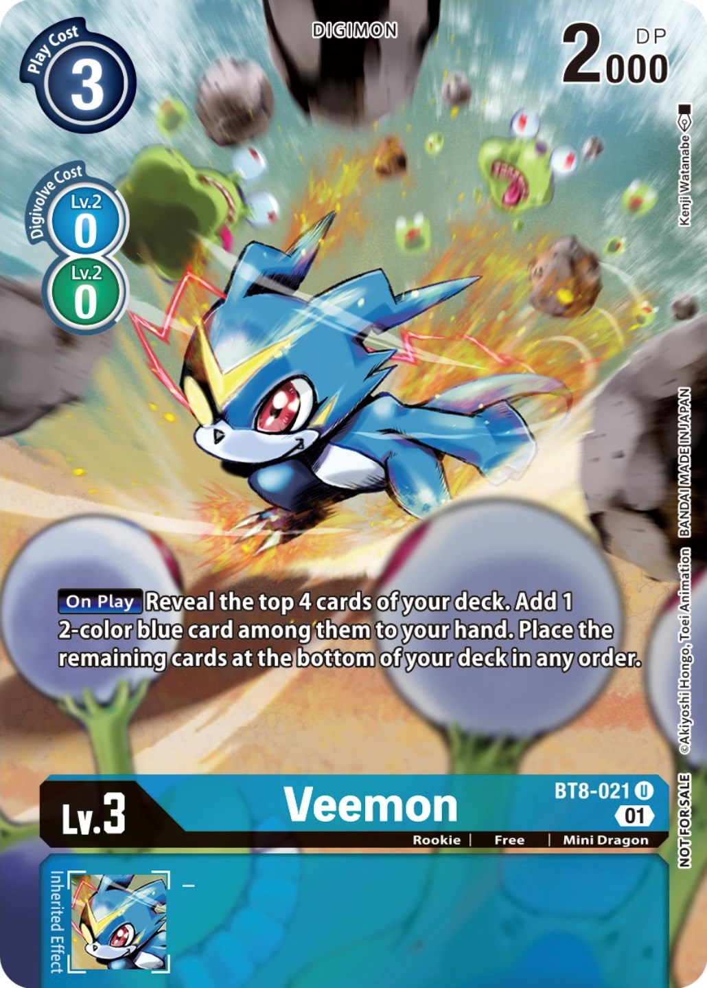 Veemon [BT8-021] (Dimensional Phase Pre-Release Pack) [New Awakening Promos] | The Time Vault CA