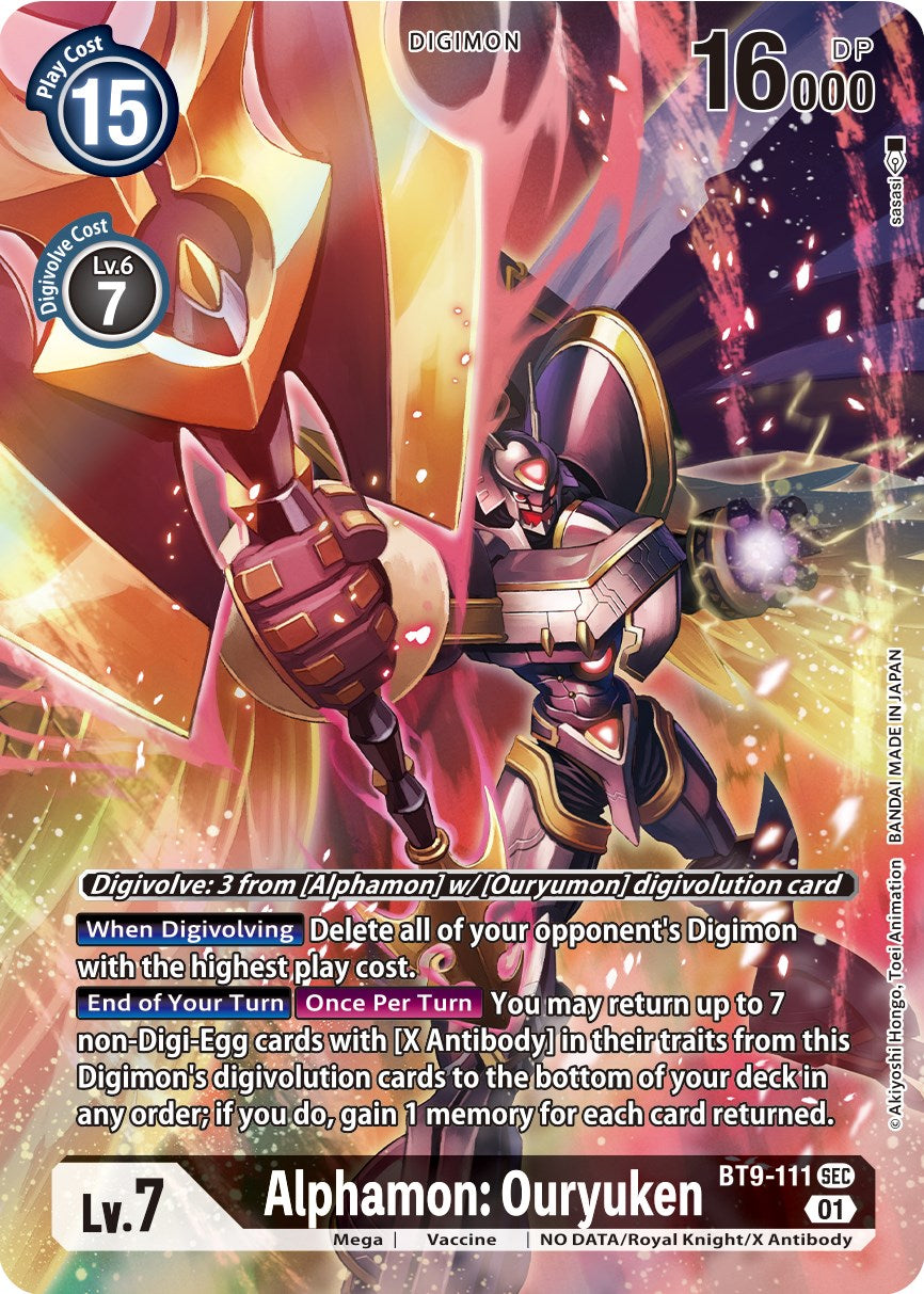 Alphamon: Ouryuken [BT9-111] (Alternate Art) [X Record] | The Time Vault CA