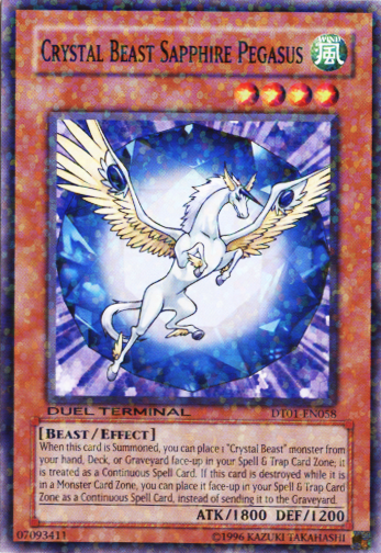 Crystal Beast Sapphire Pegasus [DT01-EN058] Common | The Time Vault CA
