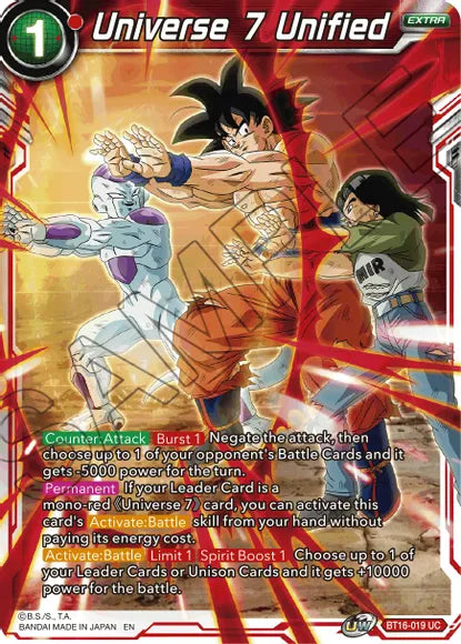 Universe 7 Unified (BT16-019) [Realm of the Gods] | The Time Vault CA