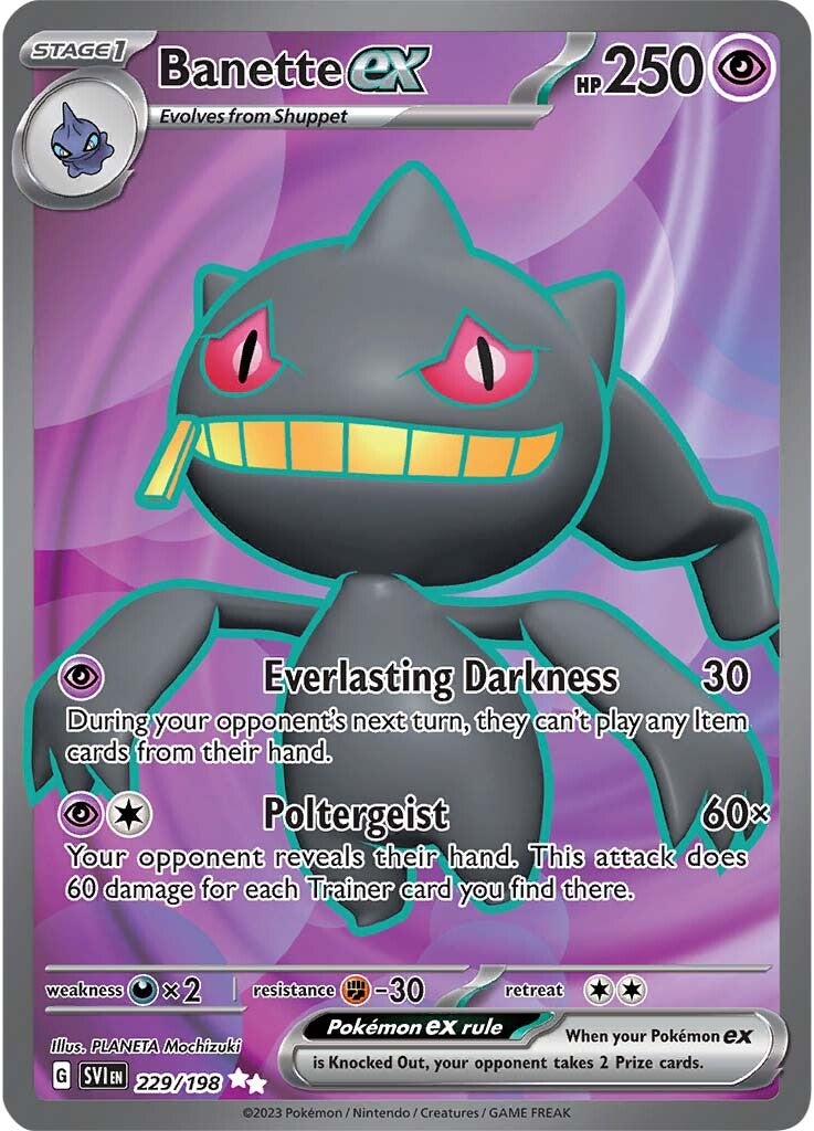 Banette ex (229/198) [Scarlet & Violet: Base Set] | The Time Vault CA