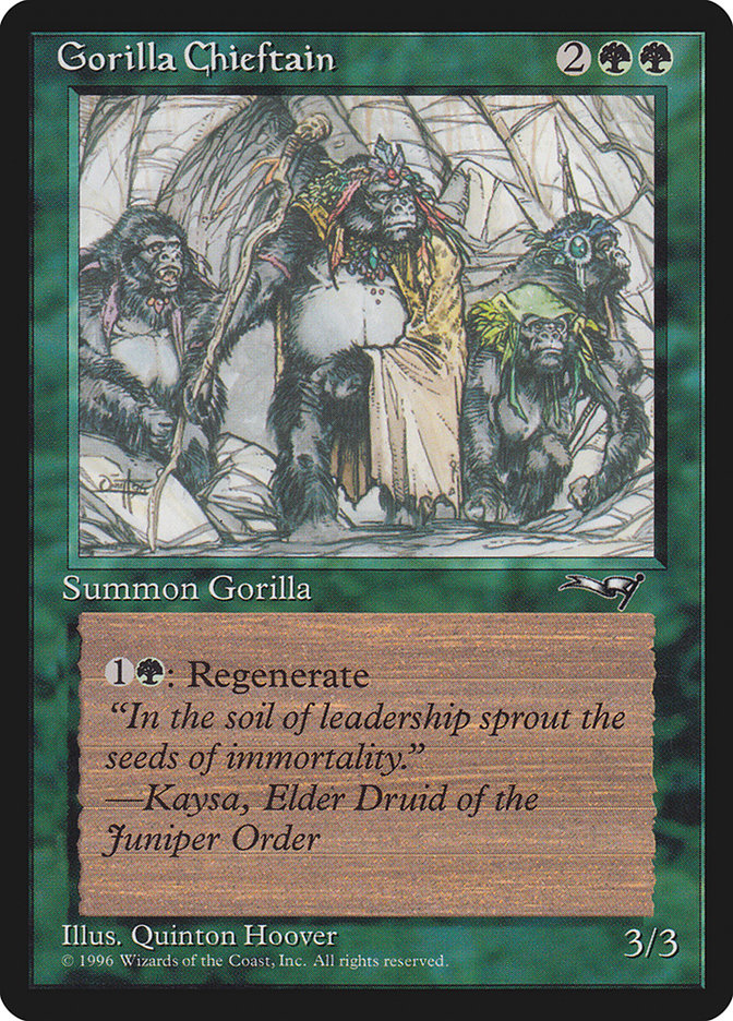 Gorilla Chieftain (Four Gorilla Art) [Alliances] | The Time Vault CA