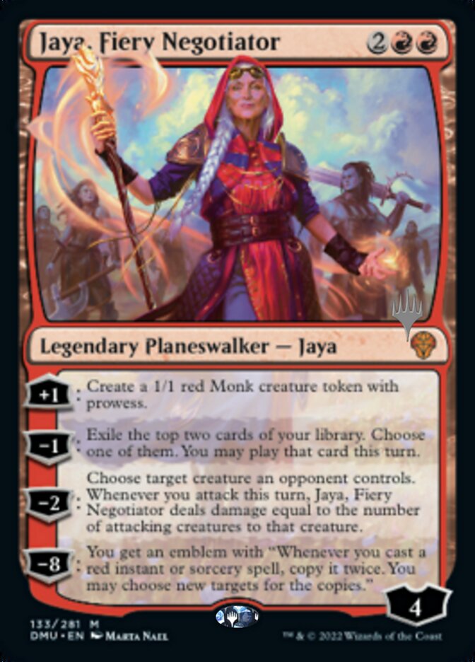 Jaya, Fiery Negotiator (Promo Pack) [Dominaria United Promos] | The Time Vault CA