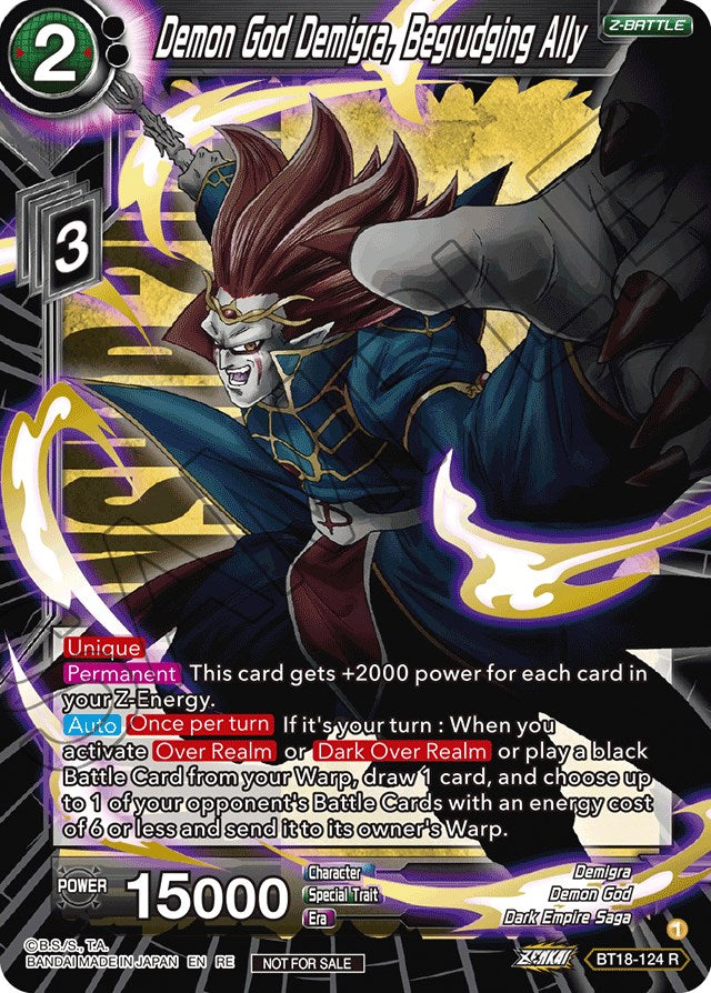 Demon God Demigra, Begrudging Ally (Championship 2022) (BT18-124) [Promotion Cards] | The Time Vault CA