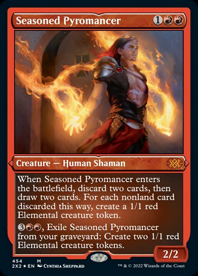 Seasoned Pyromancer (Foil Etched) [Double Masters 2022] | The Time Vault CA