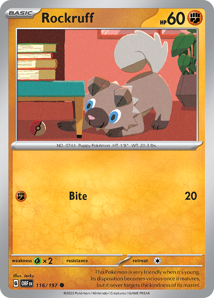 Rockruff (116/197) [Scarlet & Violet: Obsidian Flames] | The Time Vault CA