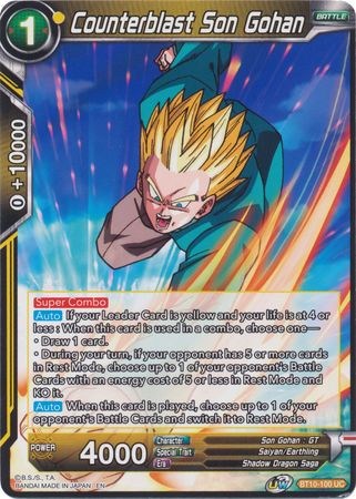 Counterblast Son Gohan (BT10-100) [Rise of the Unison Warrior 2nd Edition] | The Time Vault CA