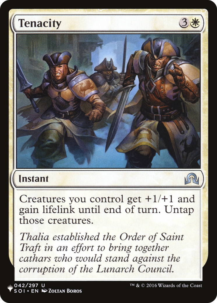 Tenacity [The List] | The Time Vault CA