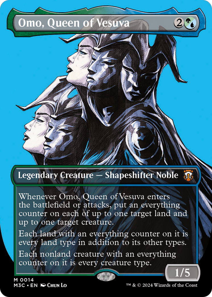 Omo, Queen of Vesuva (Borderless) [Modern Horizons 3 Commander] | The Time Vault CA