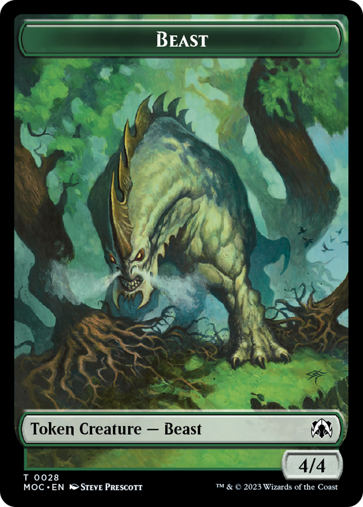 Thopter // Beast Double-Sided Token [March of the Machine Commander Tokens] | The Time Vault CA