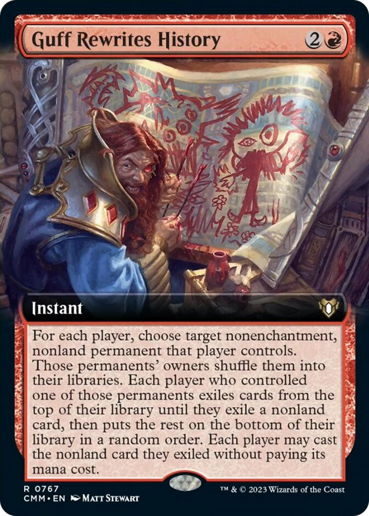 Guff Rewrites History (Extended Art) [Commander Masters] | The Time Vault CA