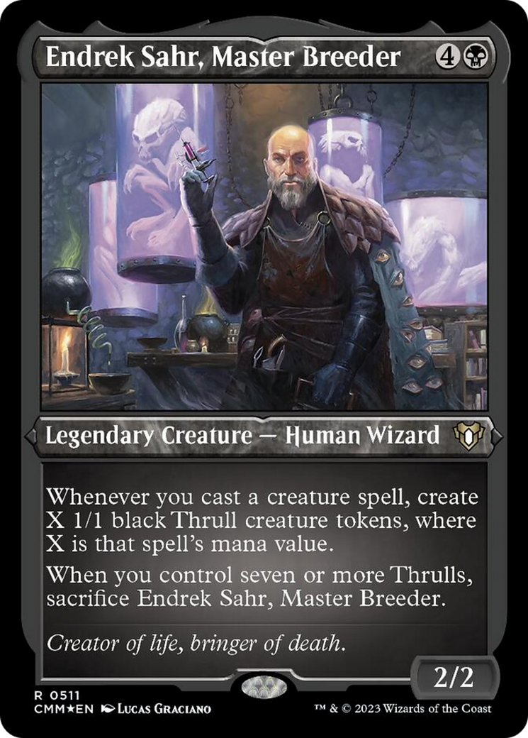 Endrek Sahr, Master Breeder (Foil Etched) [Commander Masters] | The Time Vault CA