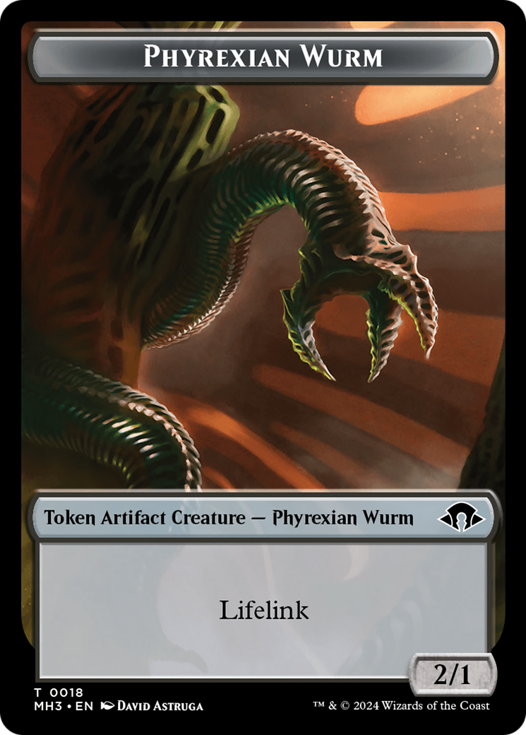 Phyrexian Germ // Phyrexian Wurm (0018) Double-Sided Token [Modern Horizons 3 Tokens] | The Time Vault CA