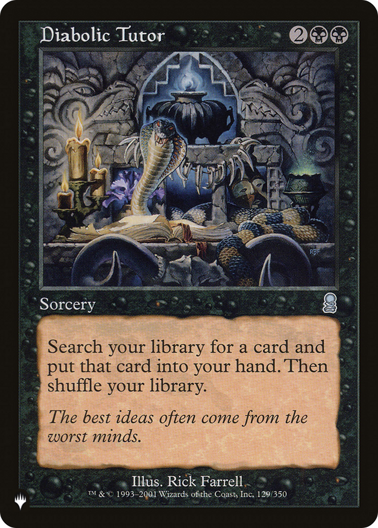 Diabolic Tutor [The List] | The Time Vault CA
