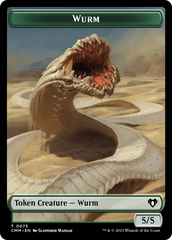 Wurm // Spider Double-Sided Token [Commander Masters Tokens] | The Time Vault CA