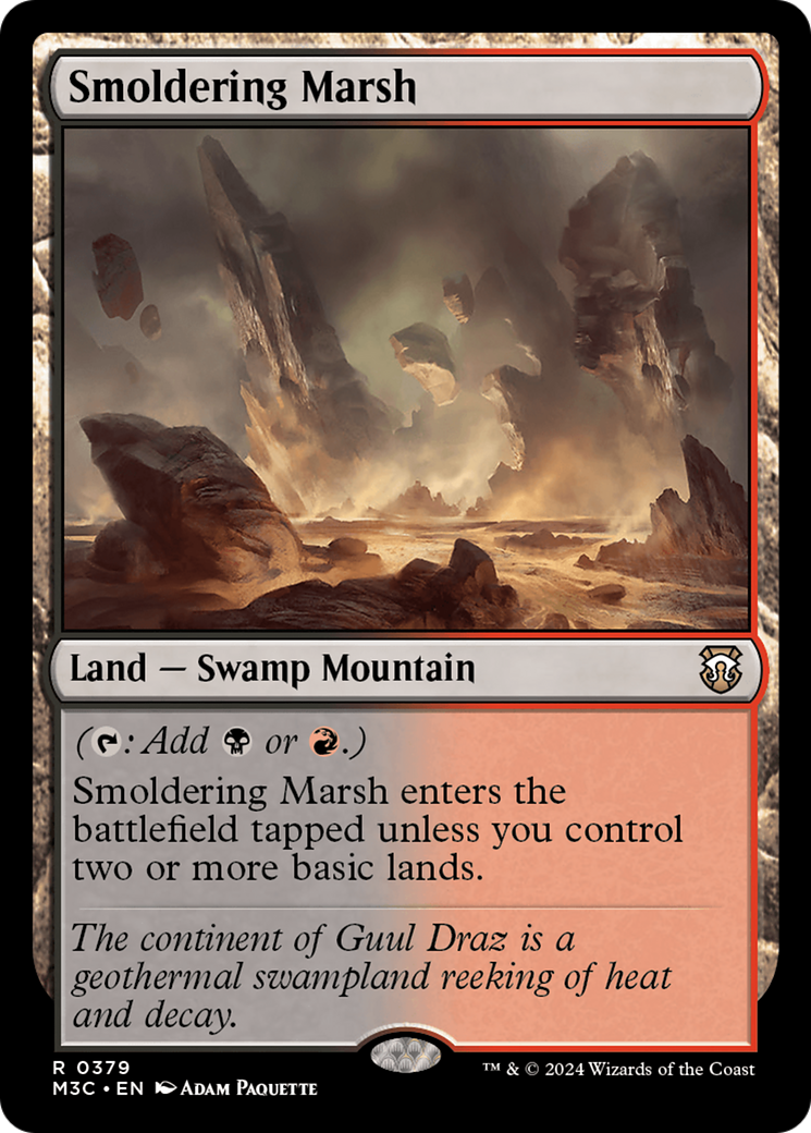 Smoldering Marsh (Ripple Foil) [Modern Horizons 3 Commander] | The Time Vault CA