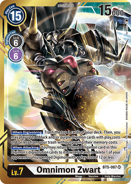 Omnimon Zwart [BT5-087] (Alternate Art - As'Maria) [Battle of Omni] | The Time Vault CA