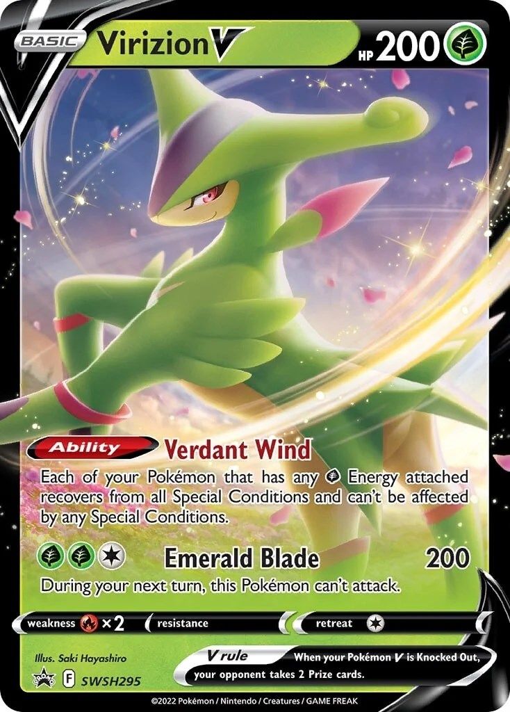 Virizion V (SWSH295) [Sword & Shield: Black Star Promos] | The Time Vault CA