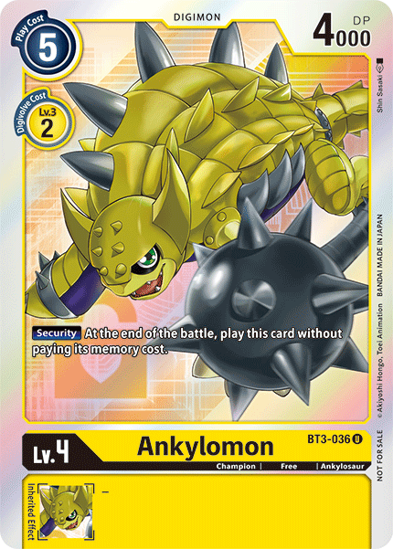 Ankylomon [BT3-036] (Buy-A-Box Promo) [Release Special Booster Ver.1.5 Promos] | The Time Vault CA