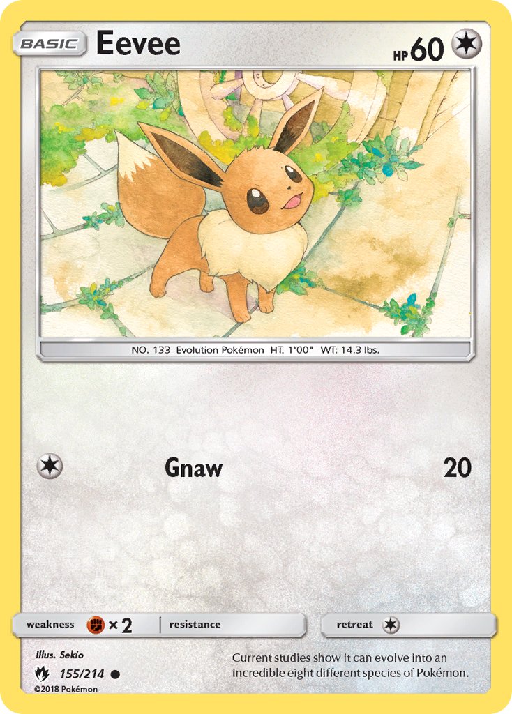 Eevee (155/214) (Let's Play, Eevee Cracked Ice Holo) (Theme Deck Exclusives) [Sun & Moon: Lost Thunder] | The Time Vault CA