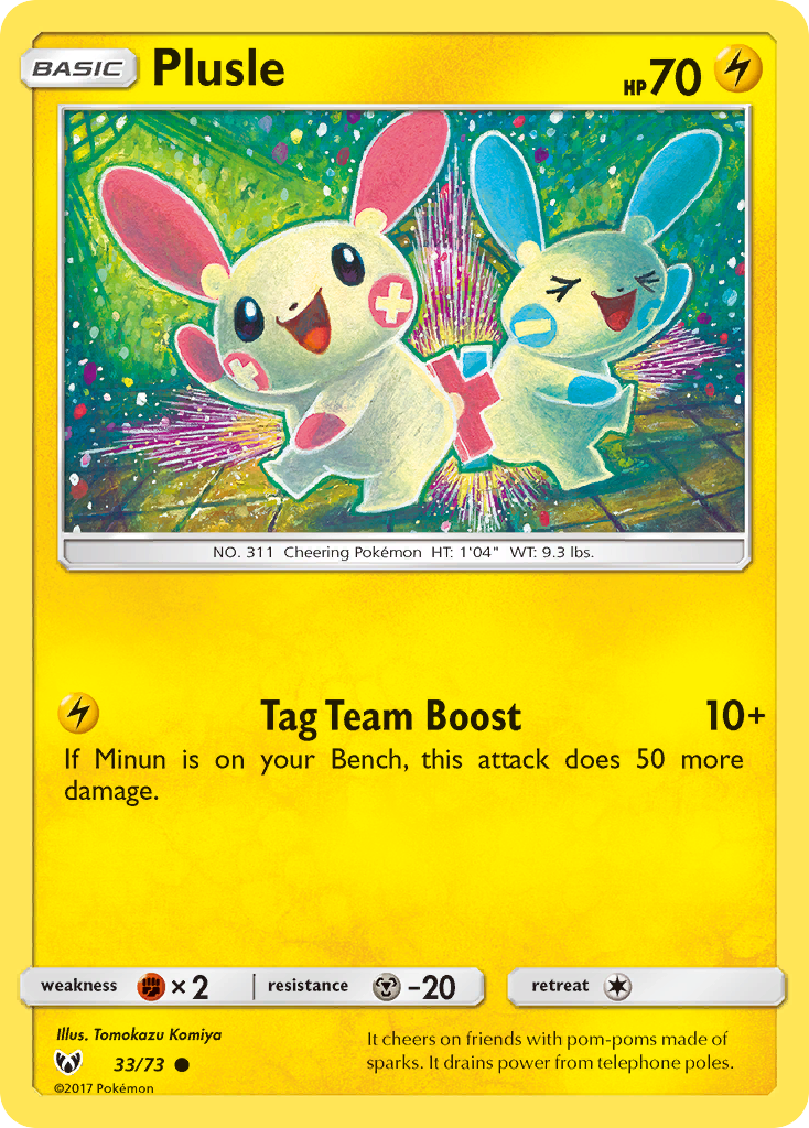 Plusle (33/73) [Sun & Moon: Shining Legends] | The Time Vault CA