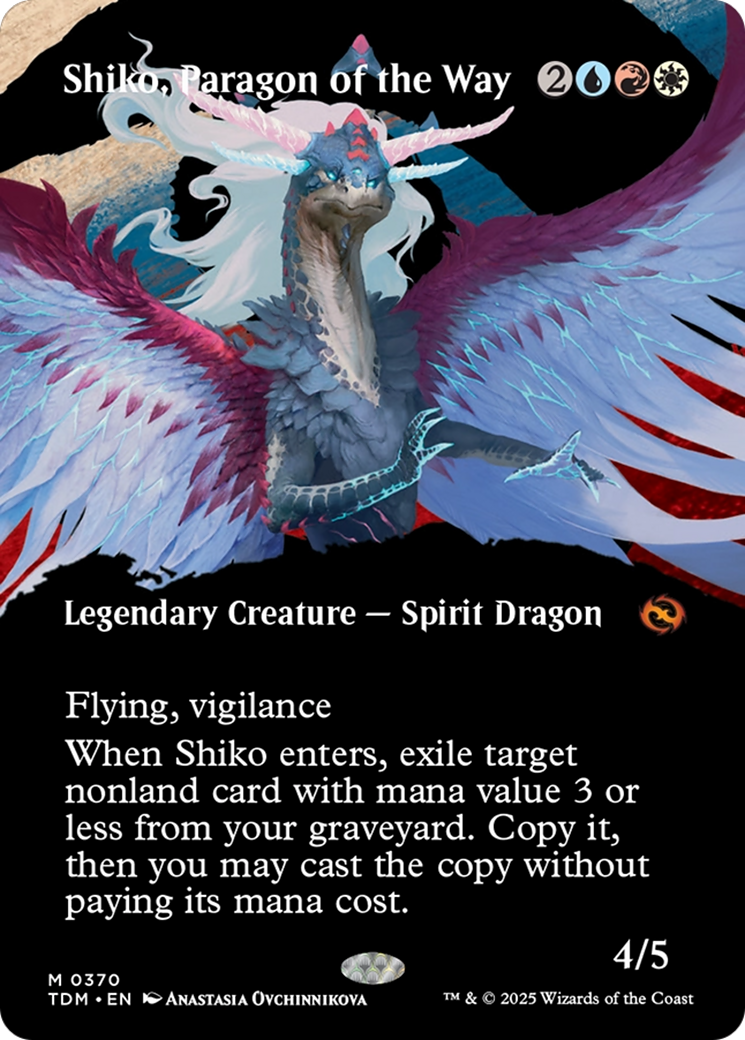 Shiko, Paragon of the Way (Borderless) [Tarkir: Dragonstorm] | The Time Vault CA